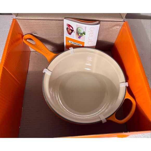New In Box Le Creuset Multifunction Pan, 2.5 Qt. 2 in 1 Frame Orange Sauté Pan - Picture 9 of 11